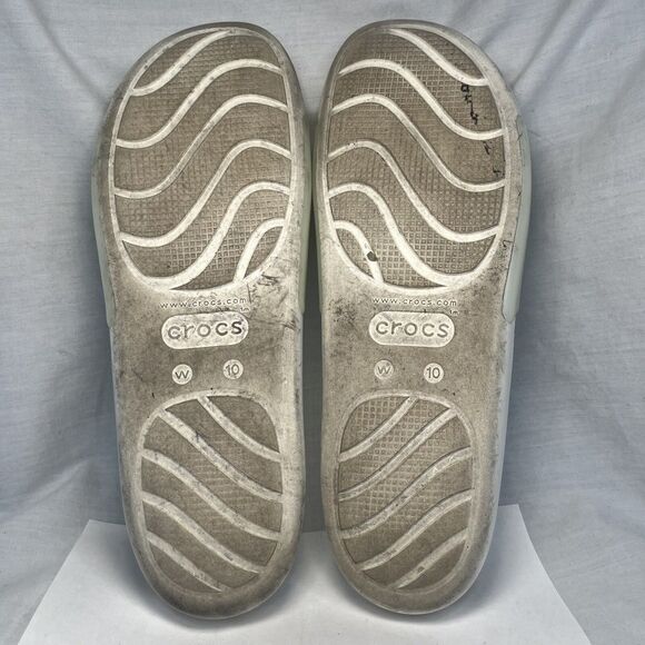 Crocs Splash Slide Sandals Flip Flops White Women 10 - Picture 7 of 8